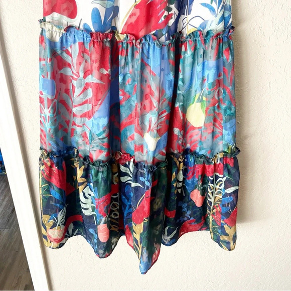 Anthropologie Skirt Women's Small Hutch Floral Tiered Maxi Bohemian Summer Boho - Picture 4 of 8